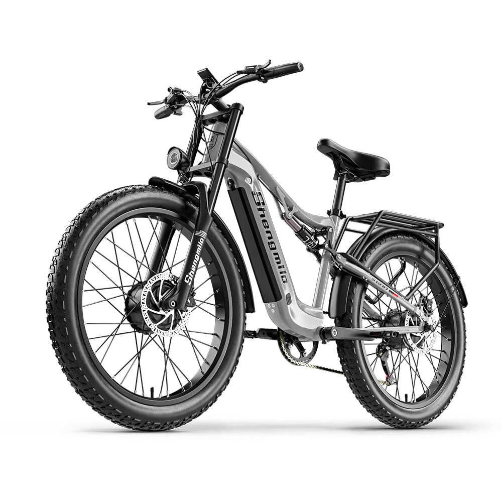 2000W Dual-Motor Electric Mountain Bike 48V 17.5Ah, Dual Suspension, 26-Inch (66 cm) Wheel, 31–60 km Range