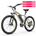 700W Peak Electric Bike, 23 MPH (37 km/h), 36V 375Wh Removable Battery, 7-Speed, Front Suspension, Color LCD Display (Gray)