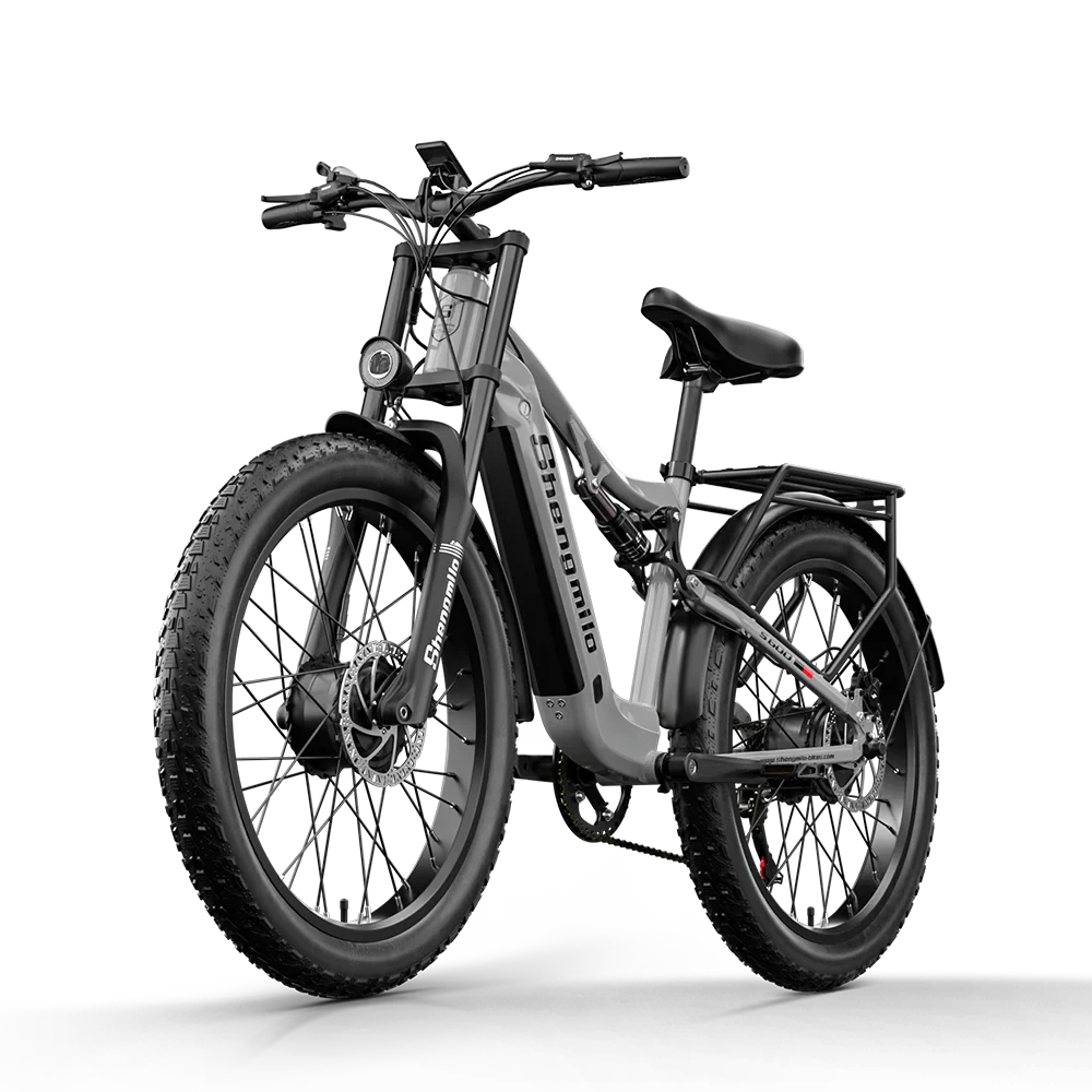 2000W Dual-Motor Electric Mountain Bike 48V 17.5Ah, Dual Suspension, 26-Inch (66 cm) Wheel, 31–60 km Range