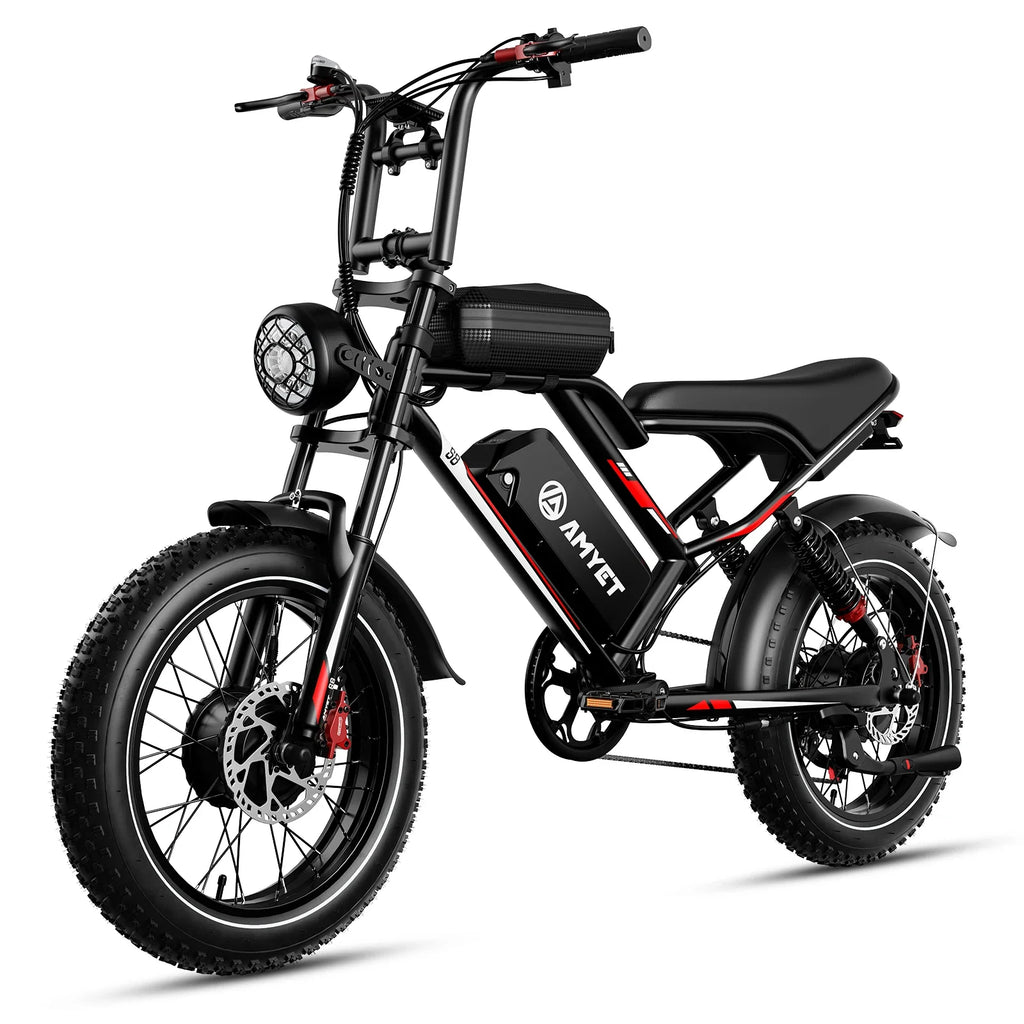 2000W Dual Motor Electric Bike 48V 25Ah | 20 x 4.0 in Fat Tire Ebike, 7-Speed, Full Suspension, Hydraulic Disc Brakes